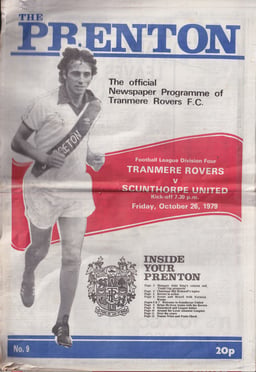 Tranmere Rovers v Scunthorpe United Match Programme 1979-10-26